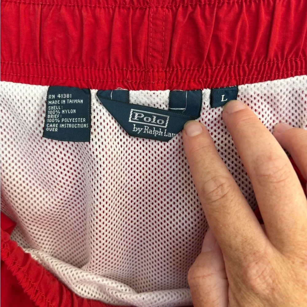 Polo Ralph Lauren Lightweight Swim Shorts Red Men’s Size L Classiccore Preppy